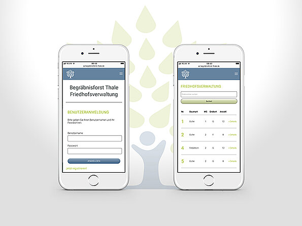 Digitale Friedhofsverwaltung in einer zentralen App für Begräbnisforst