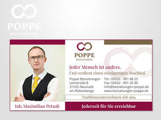 Poppe Bestattungen Werbeanzeige