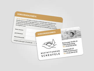 Bestattungen Scheufele Vorsorgeausweis