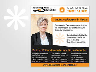 Bestattungshaus Schönfeld GmbH Werbeanzeige