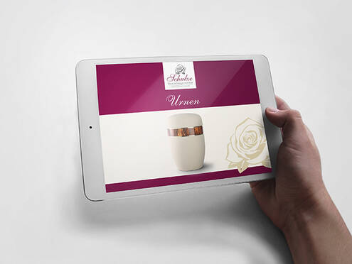 Bestattungsinstitut Schulze iPad-Katalog Cover Urnen