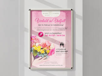 Blumenschmiede am Markt Valentinstag Poster