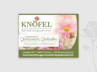 Bestattungsservice Knöfel Gedenkportal Anzeige