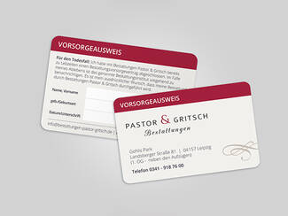 Pastor & Gritsch Bestattungen Vorsorgeausweis