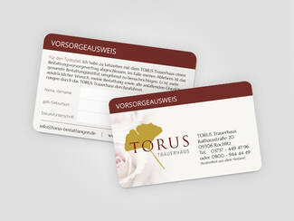 Torus Trauerhaus Vorsorgeausweis