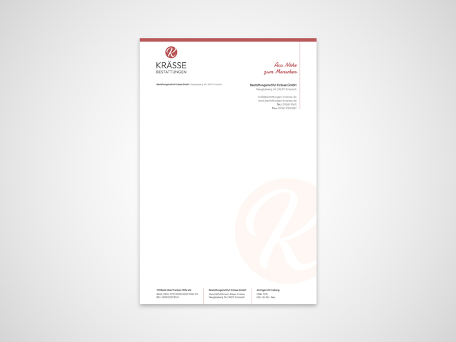 Bestattungen Krässe Briefpapier