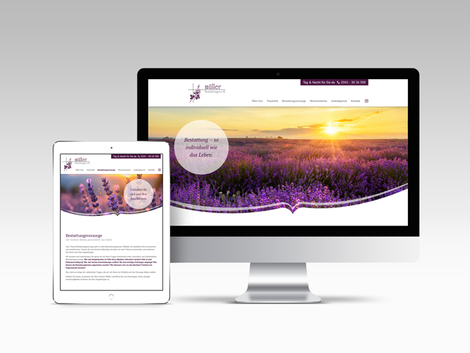 Müller Bestattungen Website