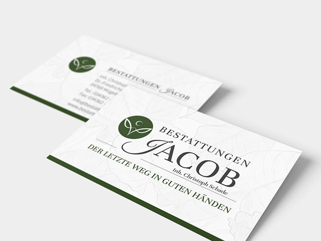 Bestattungen Jacob Visitenkarte