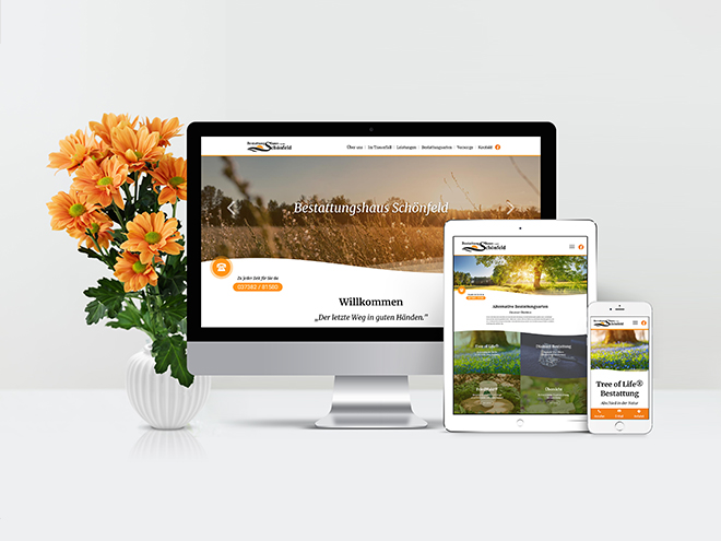 Bestattungshaus Schönfeld GmbH Internetauftritt