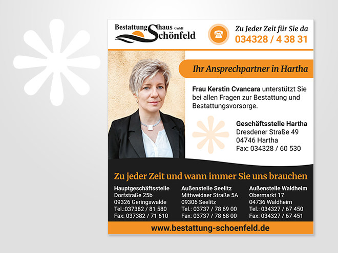 Bestattungshaus Schönfeld GmbH Werbeanzeigean