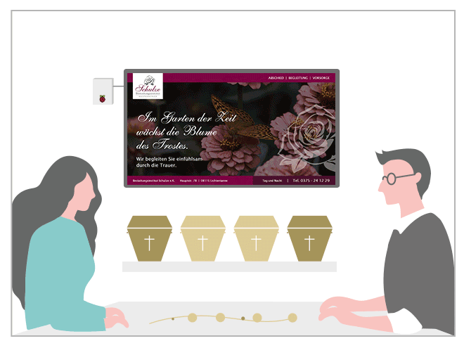 Bestattungsinstitut Schulze Digital Signage