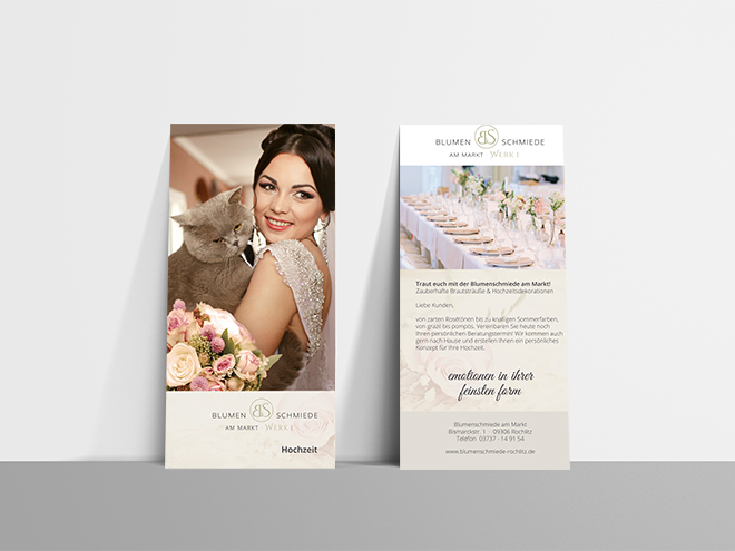 Blumenschmiede-Hochzeitsflyer