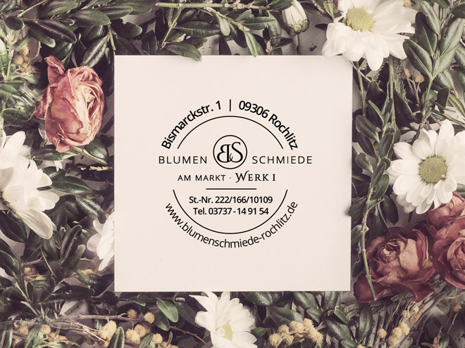 Blumenschmiede am Markt Stempel