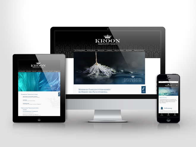 Kroon Bestattungen Internetauftritt