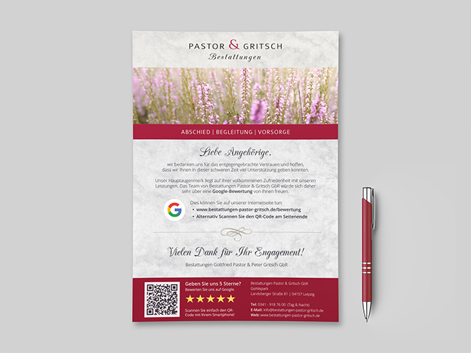 Bestattungen Pastor und Gritsch Google Bewertung