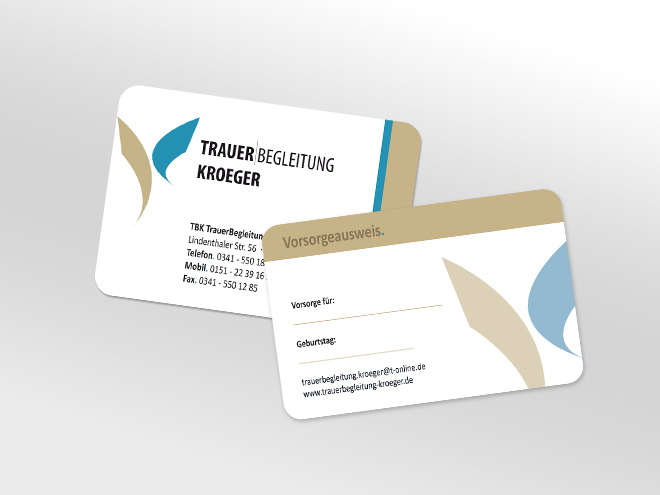 Trauerbegleitung Kröger Vorsorgeausweis