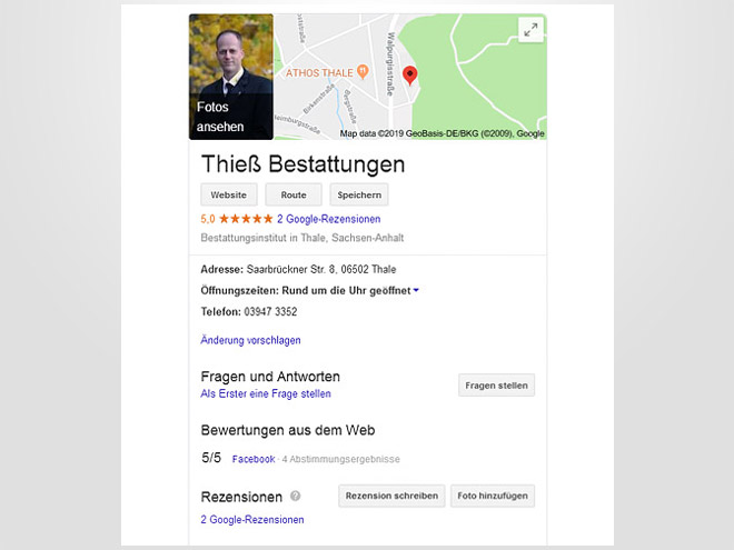 Thieß Bestattungen Google-My-Business