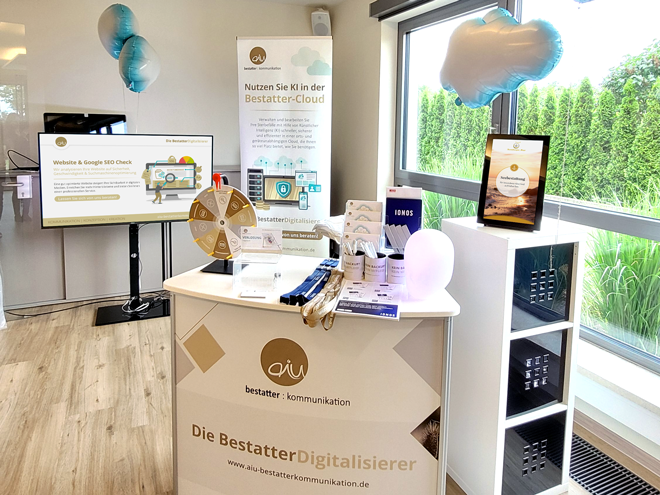 aiu Bestatterkommunikation Messestand
